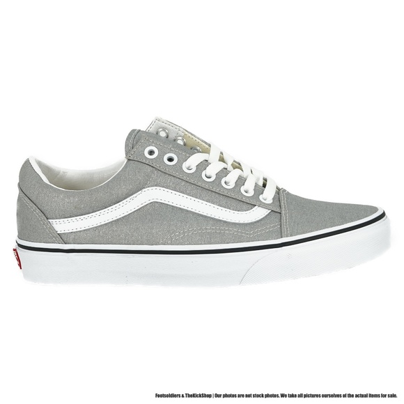 Vans Other - VANS OLD SKOOL SILVER VN0A4U3BX1K1 MEN'S SILVER WHITE SNEAKERS